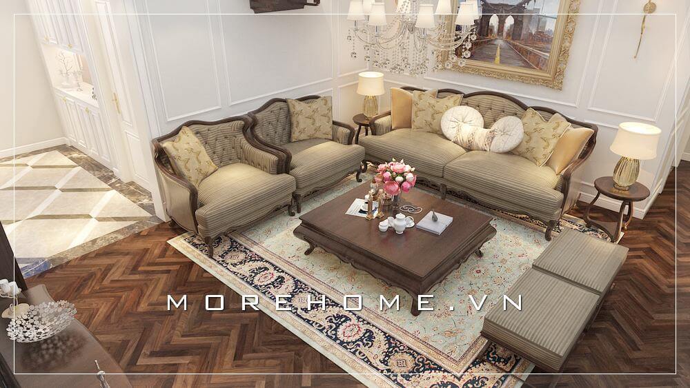 Tư vấn lựa chọn sofa chung cư tân cổ điển đẹp mê ly